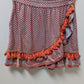 CECILIE copenhagen Light Blue/Orange Faux-Wrap Skirt