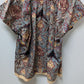 ULLA JOHNSON Blue/Red Printed Peasant Blouse