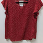 Papermoon Red Spotted Keyhole-Back Blouse