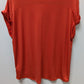 Brigitte Briana Orange V-Neck Dolman Blouse