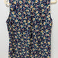 Adrianna Papell Blue Floral Sleeveless Shell Blouse