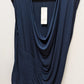 Design History Women Navy Twilight Pleated Tunic Blouse
