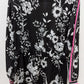 INC Woman Black/Pink Floral Wrap Long-Sleeve Blouse