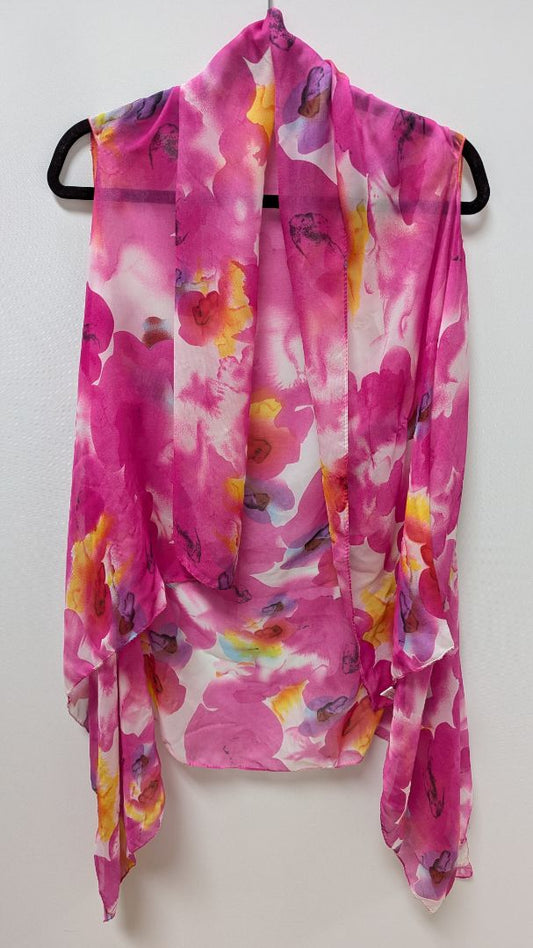 Accents by Lavello Pink Floral Vest Scarf