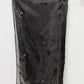 Black Sheer Scarf with Sequin Flowers