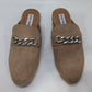 Steve Madden Tan Rally Faux-Suede Mule Loafers