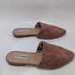 Steve Madden Pink Quilted Faux-Suede Mules