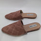 Steve Madden Pink Quilted Faux-Suede Mules
