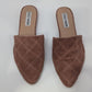 Steve Madden Pink Quilted Faux-Suede Mules