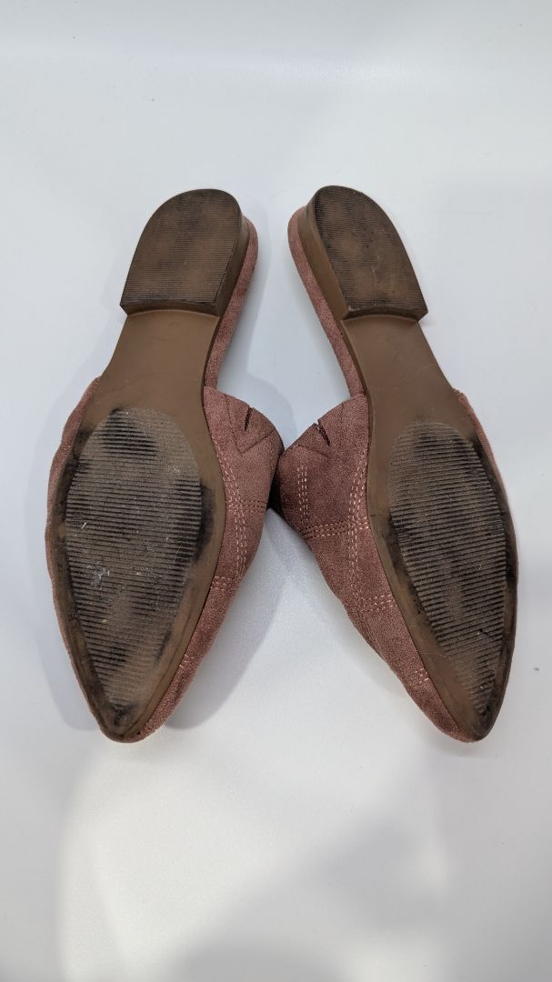Steve Madden Pink Quilted Faux-Suede Mules