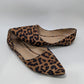 Franco Sarto Brown/Black Animal Print Pointed-Toe Flats