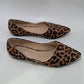 Franco Sarto Brown/Black Animal Print Pointed-Toe Flats