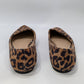 Franco Sarto Brown/Black Animal Print Pointed-Toe Flats