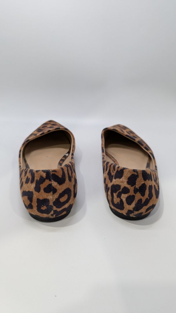 Franco Sarto Brown/Black Animal Print Pointed-Toe Flats