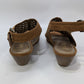 Anne Klein Tan Peep-Toe Heeled Sandals