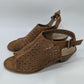 Anne Klein Tan Peep-Toe Heeled Sandals