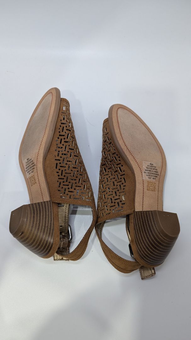Anne Klein Tan Peep-Toe Heeled Sandals