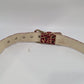 Red/Gold Patterned Belt with Buckle