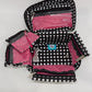 In Chic Black/White Printed Zippered Travel Pouch