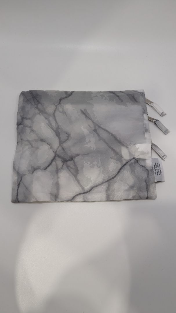 Yorkdale Grey/Black Marbled 3-Pocket Zippered Pouch