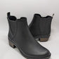 Lucky Brand Black Rubber Ankle Boots