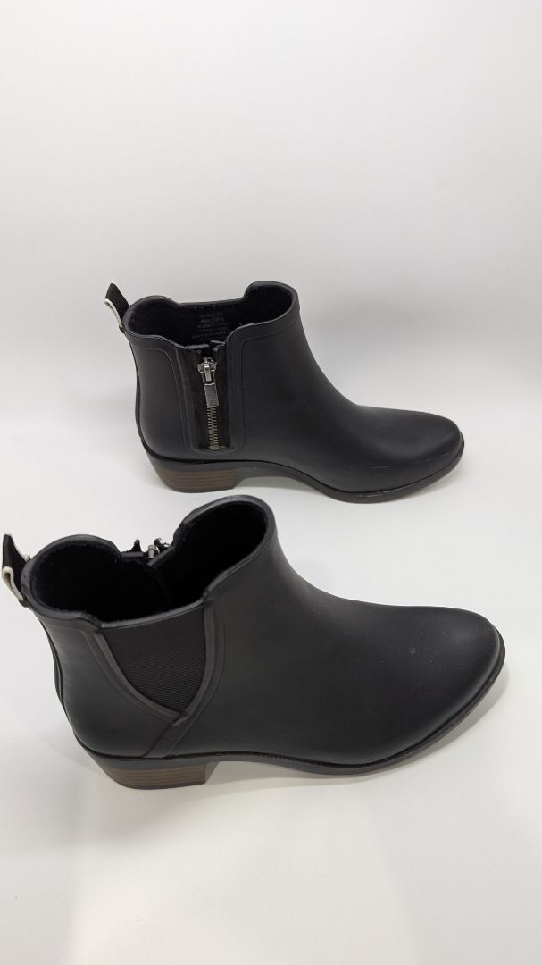 Lucky Brand Black Rubber Ankle Boots