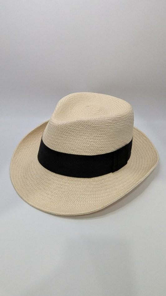Kaminsky XY Light Tan Toquilla Fiber Fedora Hat
