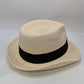 Kaminsky XY Light Tan Toquilla Fiber Fedora Hat