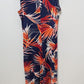 Tommy Bahama Navy/Orange Palm Floral Maxi Dress