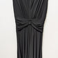 Anne Klein Black Sleeveless Faux-Belted Midi Dress
