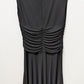 Anne Klein Black Sleeveless Faux-Belted Midi Dress