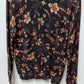 danielrainn Dark Grey/Orange Floral Crew Neck Sweater