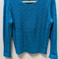 St. John's Bay Ocean Blue Ribbed Knit Sweater