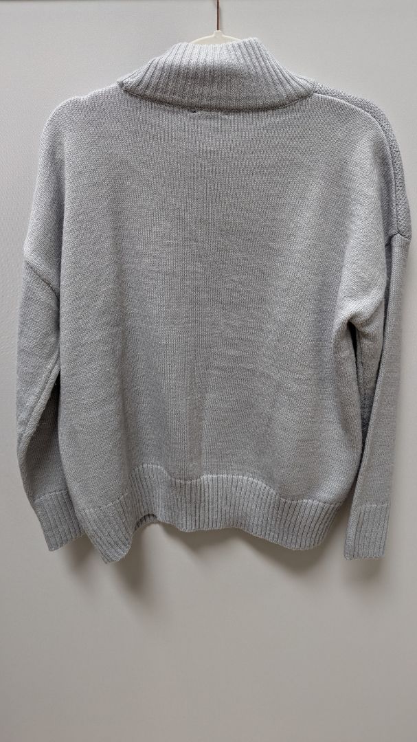 Jones New York Signature Grey Star Turtleneck Sweater