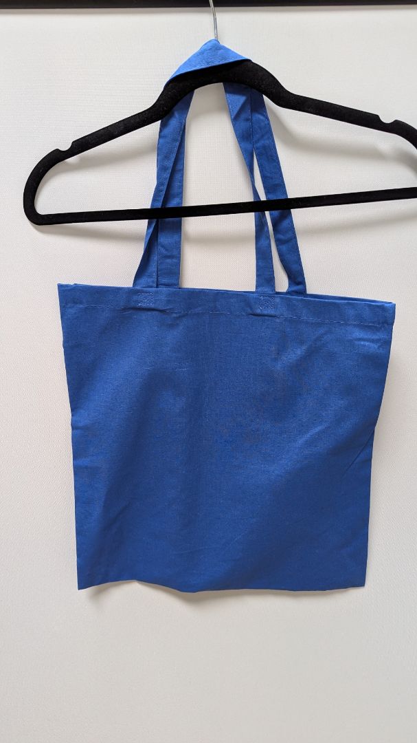 Blue "Unlock Your Potential" Cotton Canvas Tote Bag
