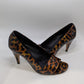 Antonio Melani Oriana Orange Animal Print Open-Toe Heels