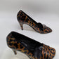 Antonio Melani Oriana Orange Animal Print Open-Toe Heels
