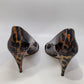 Antonio Melani Oriana Orange Animal Print Open-Toe Heels