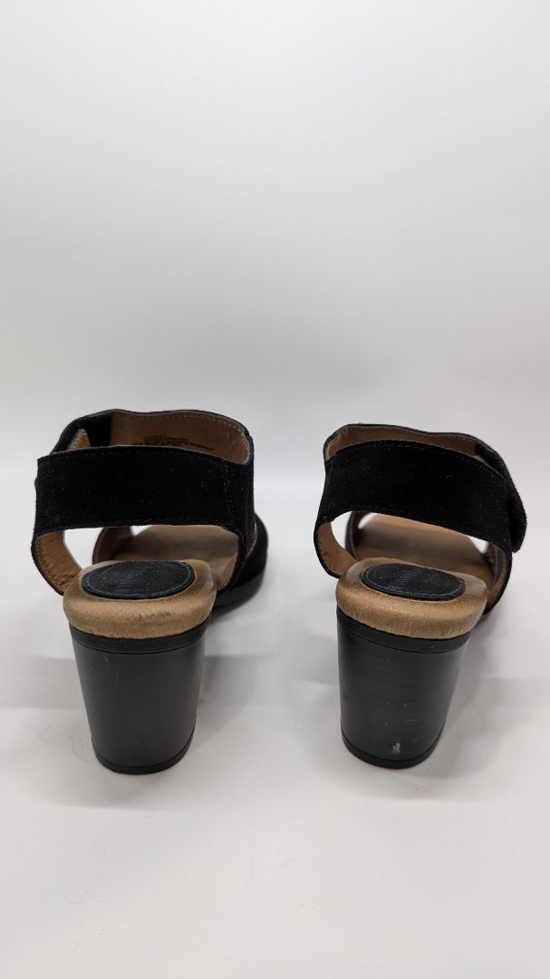 Montana Black Magnolia Strappy Block Heeled Sandals