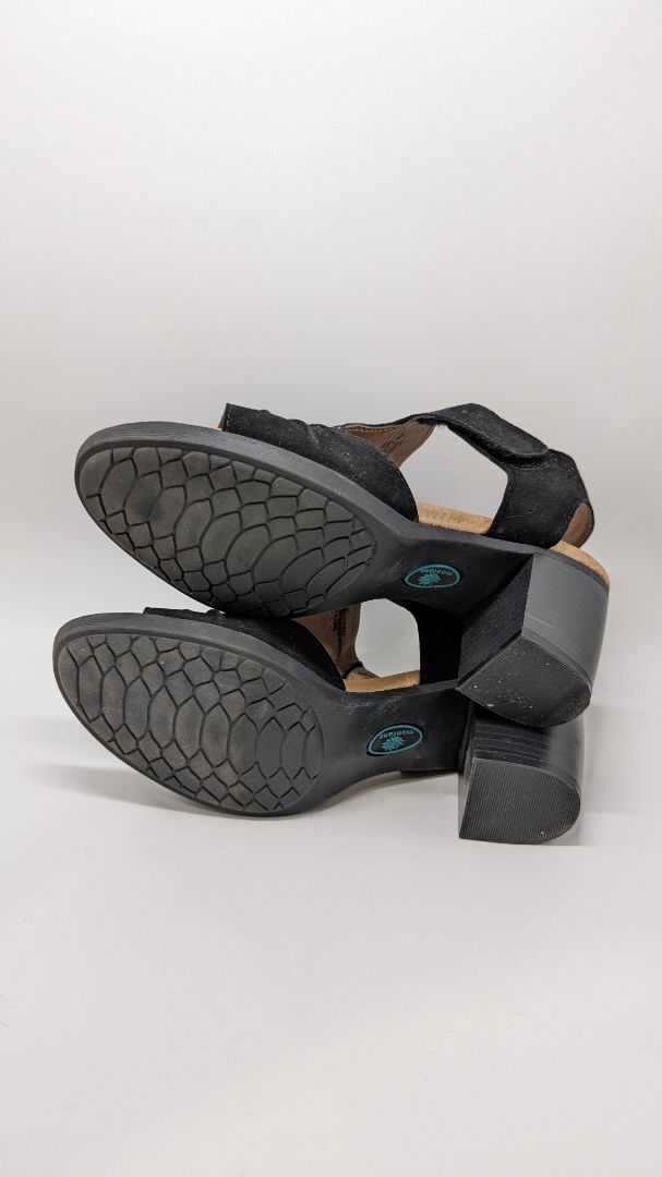 Montana Black Magnolia Strappy Block Heeled Sandals