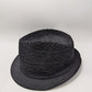 Black Sheer Knit Fedora Hat