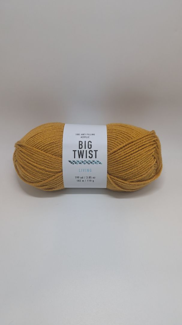 Big Twist Mustard Yellow Living Anti-Pilling Medium Yarn