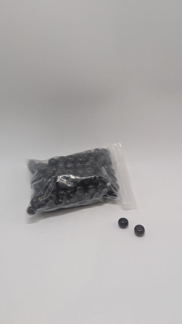Craftdady Black 200PC Round Natural Wood Beads 10mm