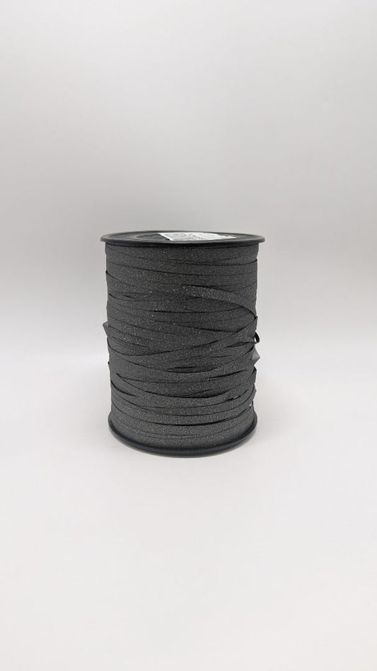Beishida Dark Grey Glitter Decorative Ribbon - 500 Yards