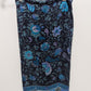 Navy/Blue Floral Sheer Square Scarf