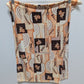 Brown/Orange Horses & Flowers Triangle Scarf