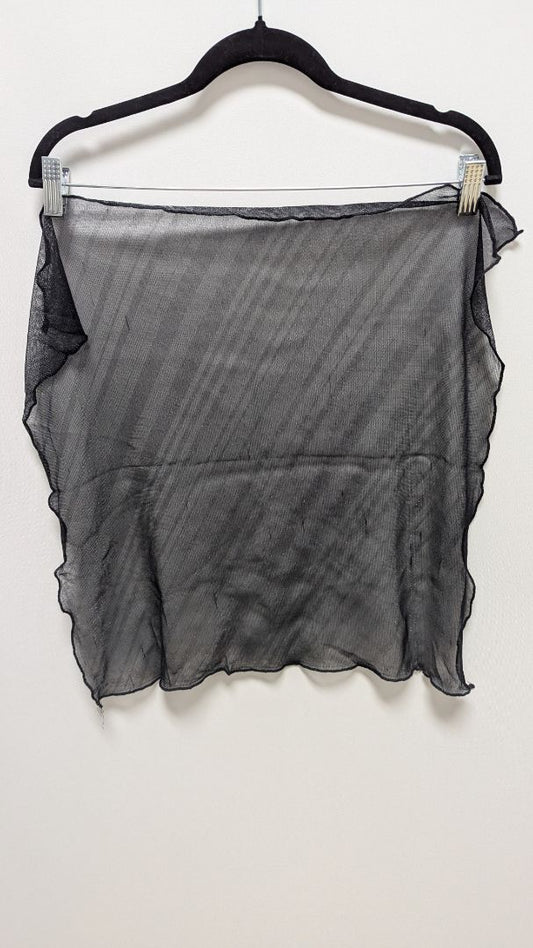 Black Sheer Shimmer Square Scarf