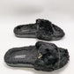 Puma Black Faux-Fur Slide Sandals