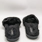 Puma Black Faux-Fur Slide Sandals