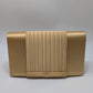 Valerie Stevens Gold Foldover Clutch Purse